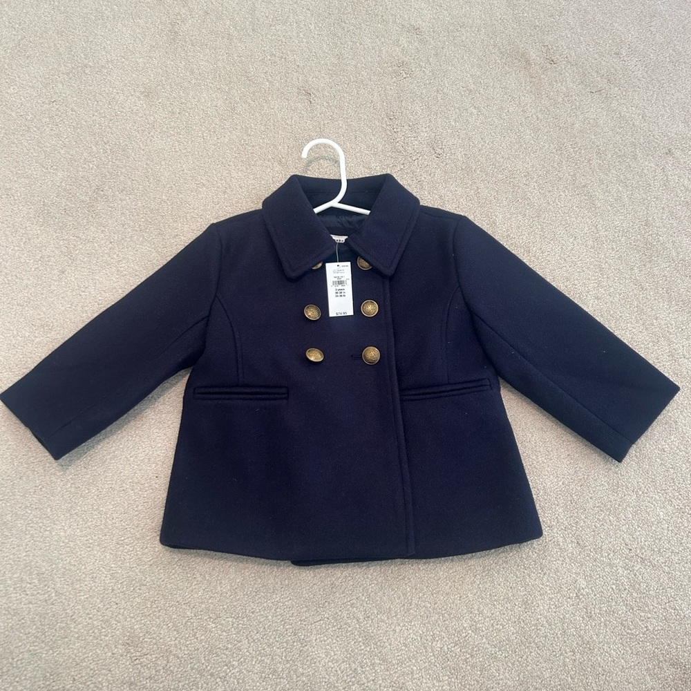 Navy Blue Kids Peacoat